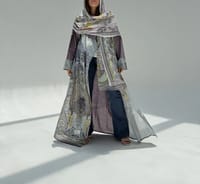 Cotton Abaya w Chiffon Tarha A4 thumb 5