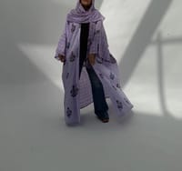 Cotton Abaya w Cotton Tarha E26 thumb 4