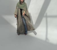 Cotton Abaya w Cotton Tarha E28 thumb 8