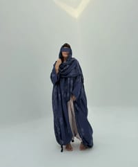 Silky Cotton Abaya w Cotton Tarha C4 thumb 8