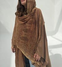Crepe-Silk Abaya w Chiffon Tarha E14 thumb 9