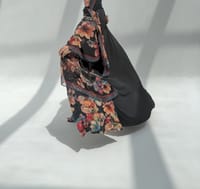 Crepe-Silk Abaya w Chiffon Tarha E6 thumb 4