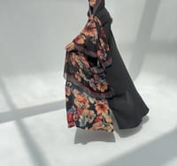 Crepe-Silk Abaya w Chiffon Tarha E6 thumb 7
