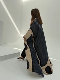 Bisht Pure Silk Handblock Abaya A1 thumb 5