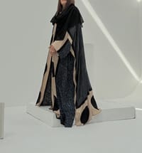 Bisht Pure Silk Handblock Abaya A1 thumb 7