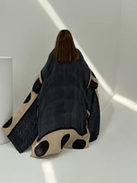 Bisht Pure Silk Handblock Abaya A1 thumb 8