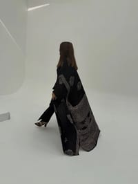 Bisht Pure Silk Handblock Abaya A7 thumb 1