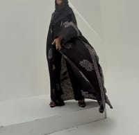 Bisht Pure Silk Handblock Abaya A7 thumb 5