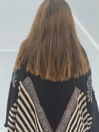 Bisht Pure Silk Handblock Abaya A3 thumb 6