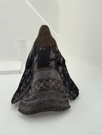 Bisht Pure Silk Handblock Abaya A6 thumb 7