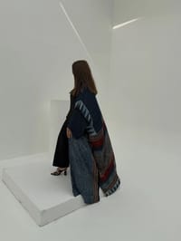 Bisht Pure Silk Handblock Abaya A8 thumb 8