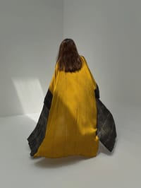Bisht Pure Silk Handblock Abaya A13 thumb 4