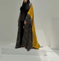Bisht Pure Silk Handblock Abaya A13 thumb 2