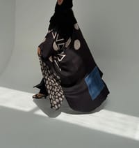 Bisht Pure Silk Handblock Abaya A11 thumb 7