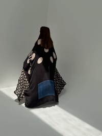Bisht Pure Silk Handblock Abaya A11 thumb 10