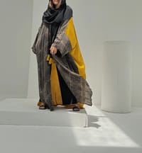 Bisht Pure Silk Handblock Abaya A13 thumb 8
