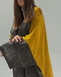 Bisht Pure Silk Handblock Abaya A13 thumb 6