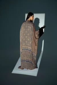 Bisht Pure Silk Handblock Abaya A21 thumb 12