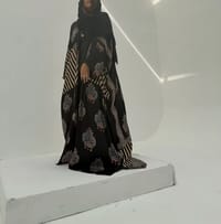 Bisht Pure Silk Handblock Abaya A5 thumb 9
