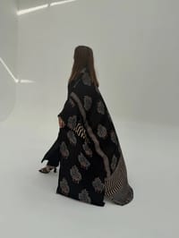 Bisht Pure Silk Handblock Abaya A5 thumb 7