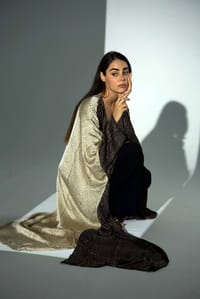 Bisht Pure Silk Handblock Abaya A26 thumb 8
