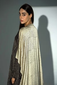 Bisht Pure Silk Handblock Abaya A26 thumb 9