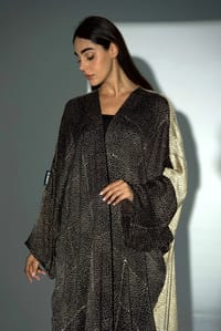 Bisht Pure Silk Handblock Abaya A26 thumb 7