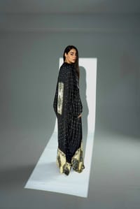 Bisht Pure Silk Handblock Abaya A31 thumb 2