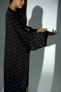 Bisht Pure Silk Handblock Abaya A31 thumb 7