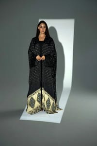 Bisht Pure Silk Handblock Abaya A31 thumb 9