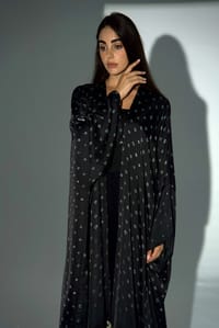 Bisht Pure Silk Handblock Abaya A31 thumb 8