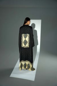 Bisht Pure Silk Handblock Abaya A31 thumb 10