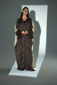Bisht Pure Silk Handblock Abaya A26 thumb 16