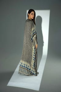Bisht Pure Silk Handblock Abaya A32 thumb 8