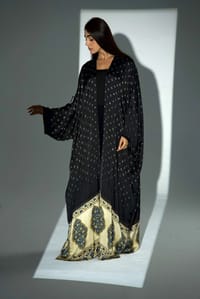 Bisht Pure Silk Handblock Abaya A31 thumb 11
