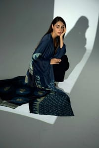 Bisht Pure Silk Handblock Abaya A33 thumb 7