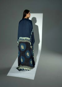 Bisht Pure Silk Handblock Abaya A33 thumb 14