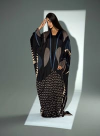 Bisht Pure Silk Handblock Abaya A34 thumb 9