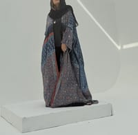 Bisht Pure Silk Handblock Abaya A4 thumb 3