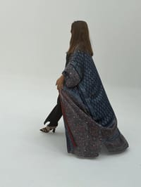 Bisht Pure Silk Handblock Abaya A4 thumb 2