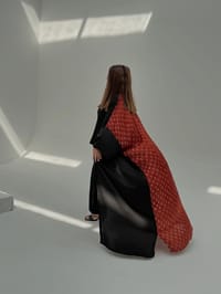 Bisht Pure Silk Handblock Abaya A19 thumb 9