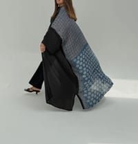Bisht Pure Silk Handblock Abaya A14 thumb 4