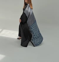 Bisht Pure Silk Handblock Abaya A14 thumb 7