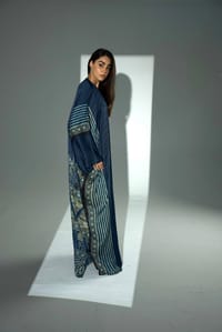 Bisht Pure Silk Handblock Abaya A39 thumb 15