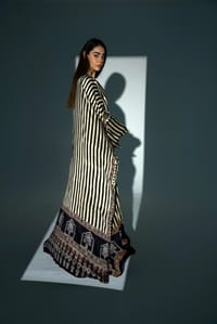 Bisht Pure Silk Handblock Abaya A22 thumb 3