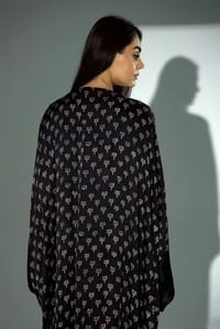 Bisht Pure Silk Handblock Abaya A40 thumb 5