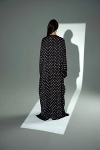 Bisht Pure Silk Handblock Abaya A40 thumb 3
