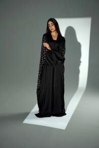 Bisht Pure Silk Handblock Abaya A40 thumb 7