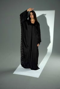 Bisht Pure Silk Handblock Abaya A40 thumb 8