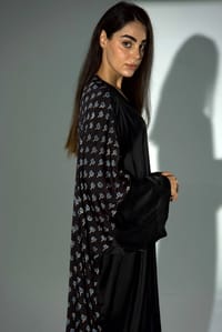 Bisht Pure Silk Handblock Abaya A40 thumb 6
